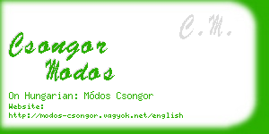 csongor modos business card