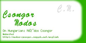 csongor modos business card